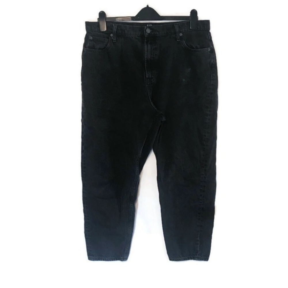 Gap Mom Jean Black High Rise 100% Cotton Denim Jeans Women’s Plus Size 16 33